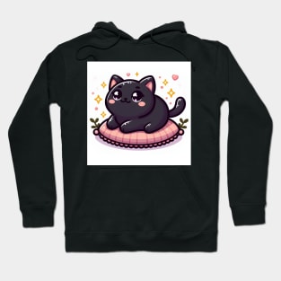 Kawaii Black Cat Hoodie